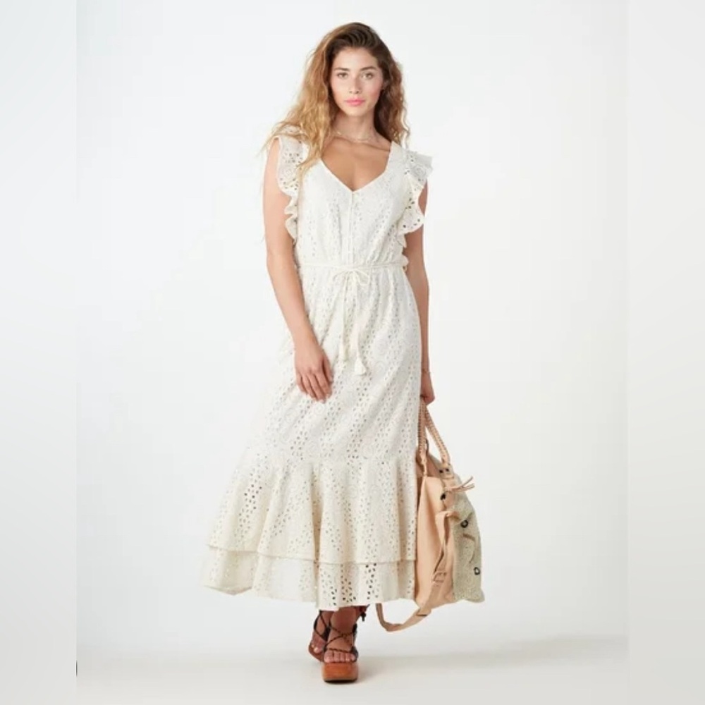 Cleobella Karina Ivory Eyelet Maxi Dress NWT